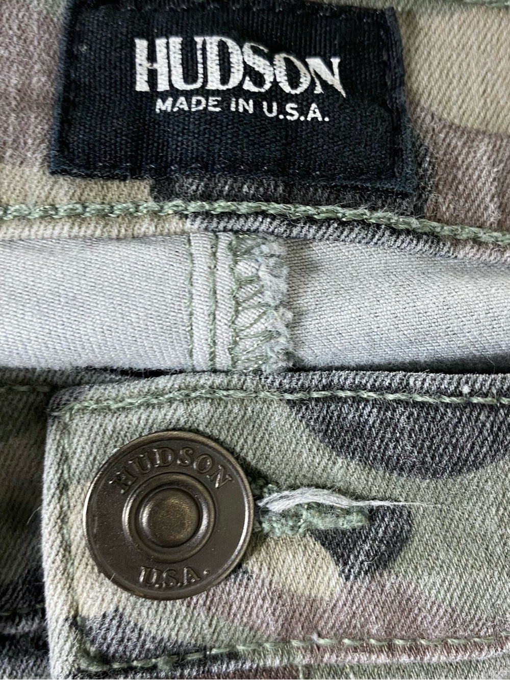 Hudson Jeans Camo Skinny Jeans Made in USA Women’s Stretch Denim - Picture 4 of 10